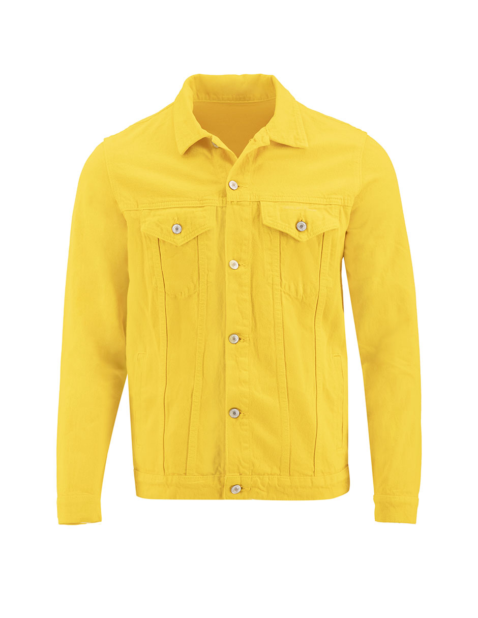 Foto 5 pulgar | Set De 2 Chamarras Indicum Denim Básicas Negro, Amarillo Hombre
