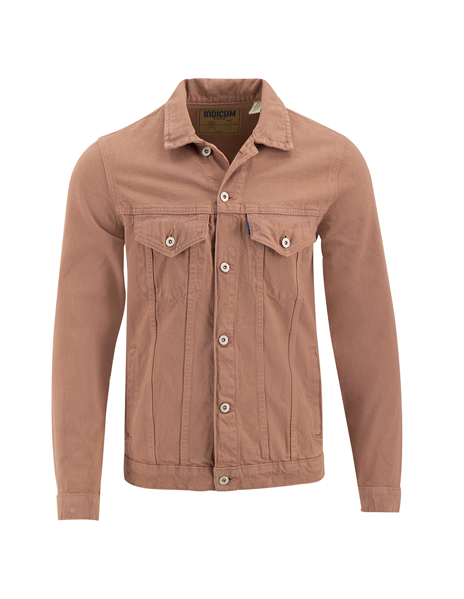 Foto 3 | Chamarra De Mezclilla Indicum Denim Pink Hombre