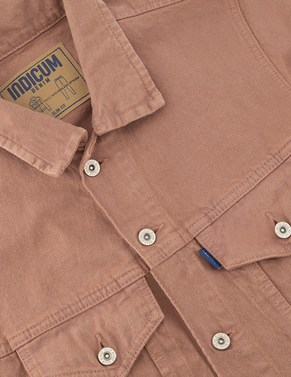 Foto 7 pulgar | Chamarra De Mezclilla Indicum Denim Pink Hombre