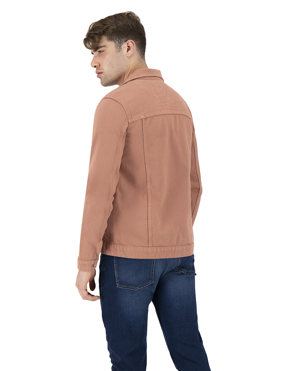 Foto 4 pulgar | Set De 2 Chamarras Indicum Denim Básicas Blanco, Rosa Hombre