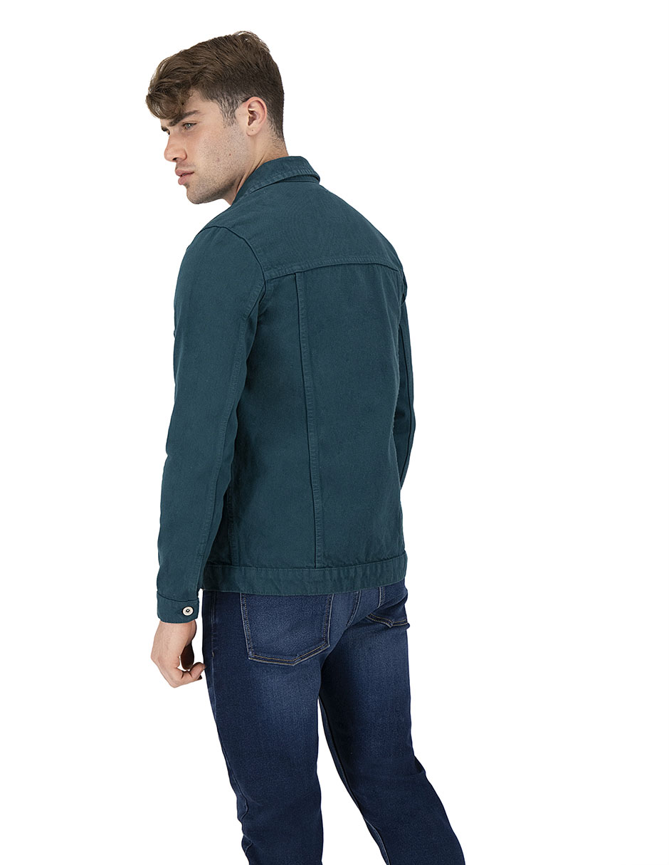 Foto 4 pulgar | Set De 2 Chamarras Indicum Denim Básicas Blanco, Aqua Hombre