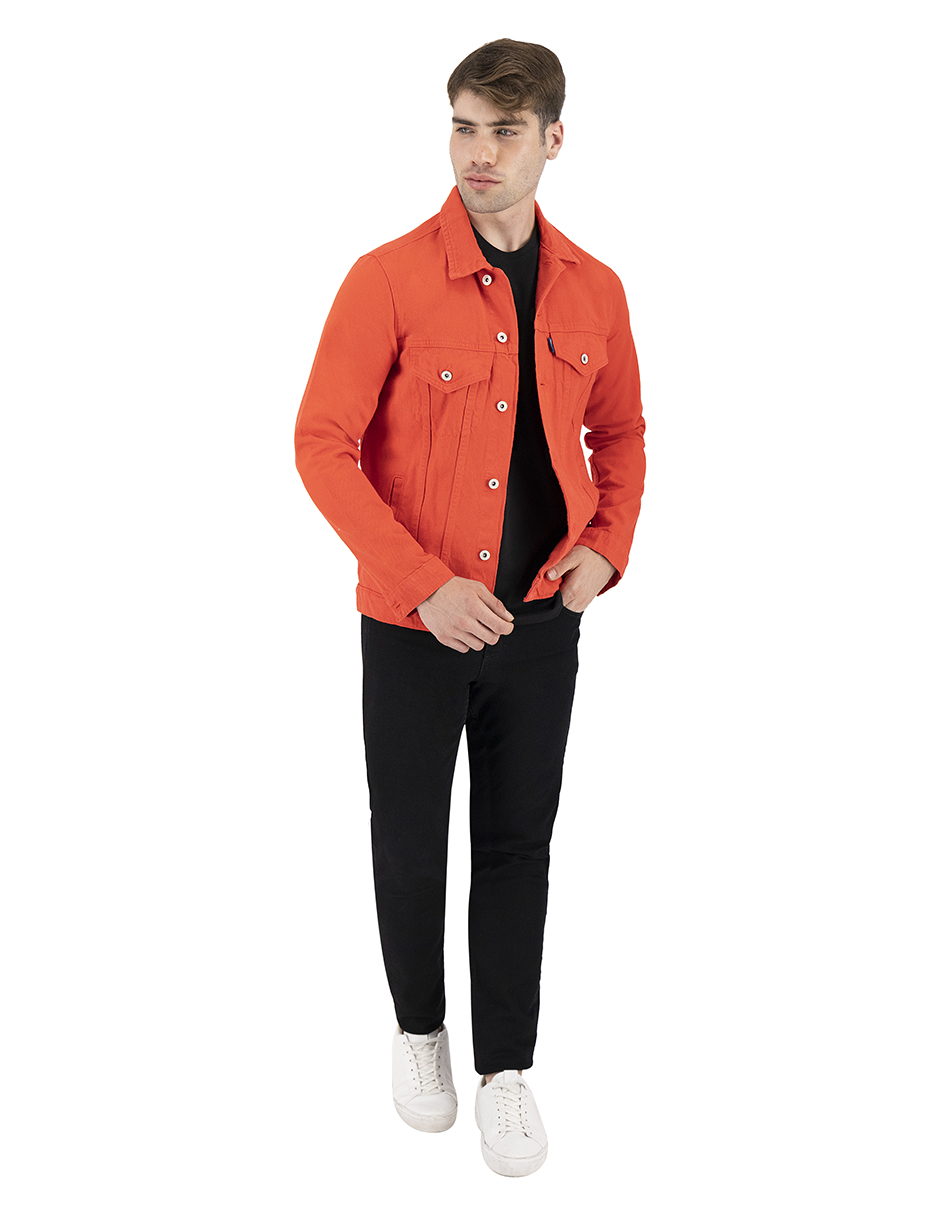 Foto 1 | Chamarra De Mezclilla Indicum Denim Rojo Hombre