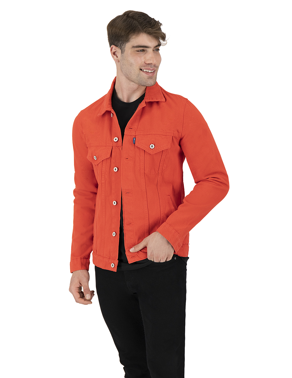Foto 6 pulgar | Chamarra De Mezclilla Indicum Denim Rojo Hombre