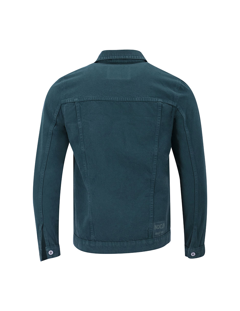 Foto 5 pulgar | Chamarra De Mezclilla Indicum Denim Aqua Hombre