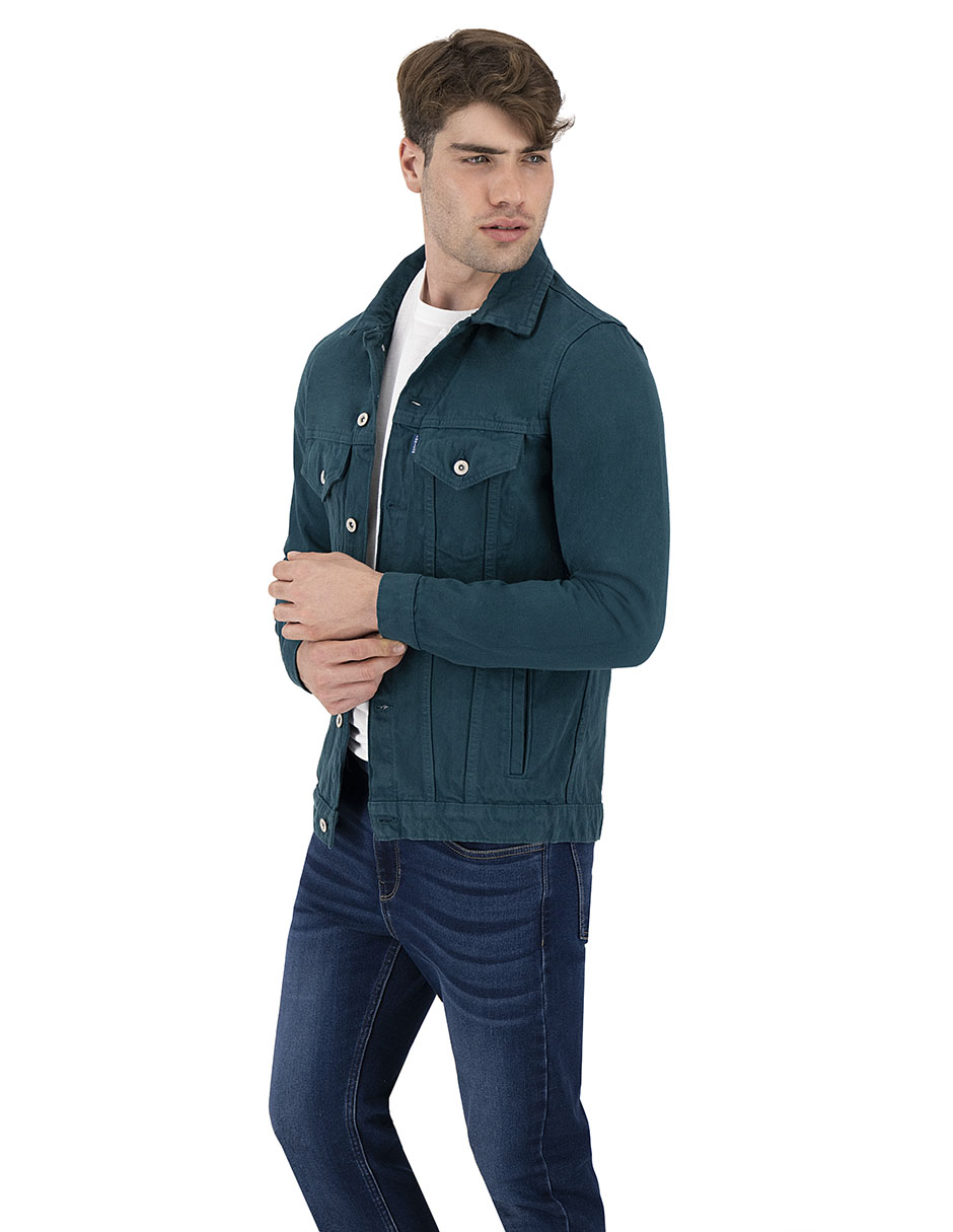 Foto 6 pulgar | Chamarra De Mezclilla Indicum Denim Aqua Hombre