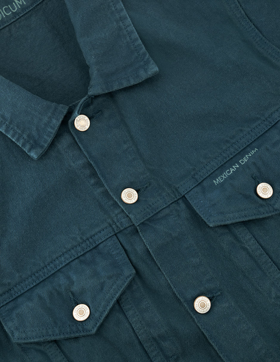 Foto 7 pulgar | Chamarra De Mezclilla Indicum Denim Aqua Hombre