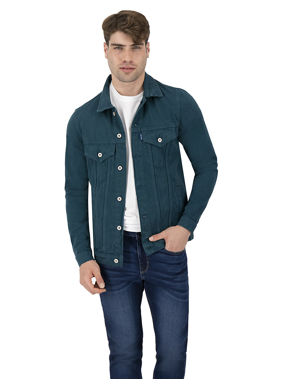 Foto 8 pulgar | Chamarra De Mezclilla Indicum Denim Aqua Hombre