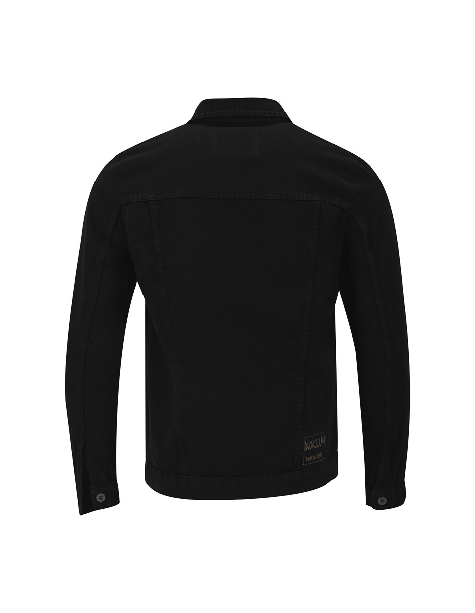 Foto 5 pulgar | Chamarra De Mezclilla Indicum Denim Negro Hombre