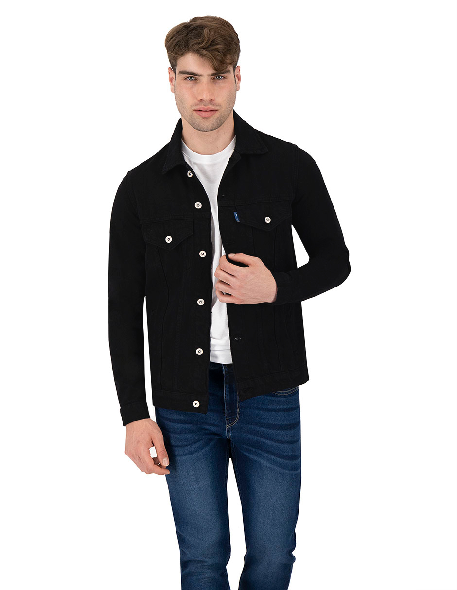 Foto 6 pulgar | Chamarra De Mezclilla Indicum Denim Negro Hombre