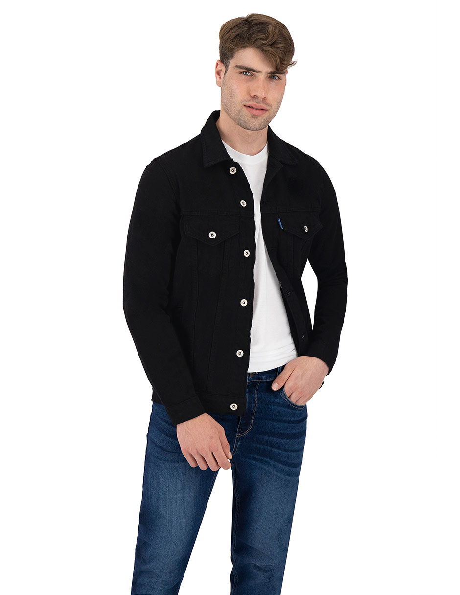Foto 8 pulgar | Chamarra De Mezclilla Indicum Denim Negro Hombre