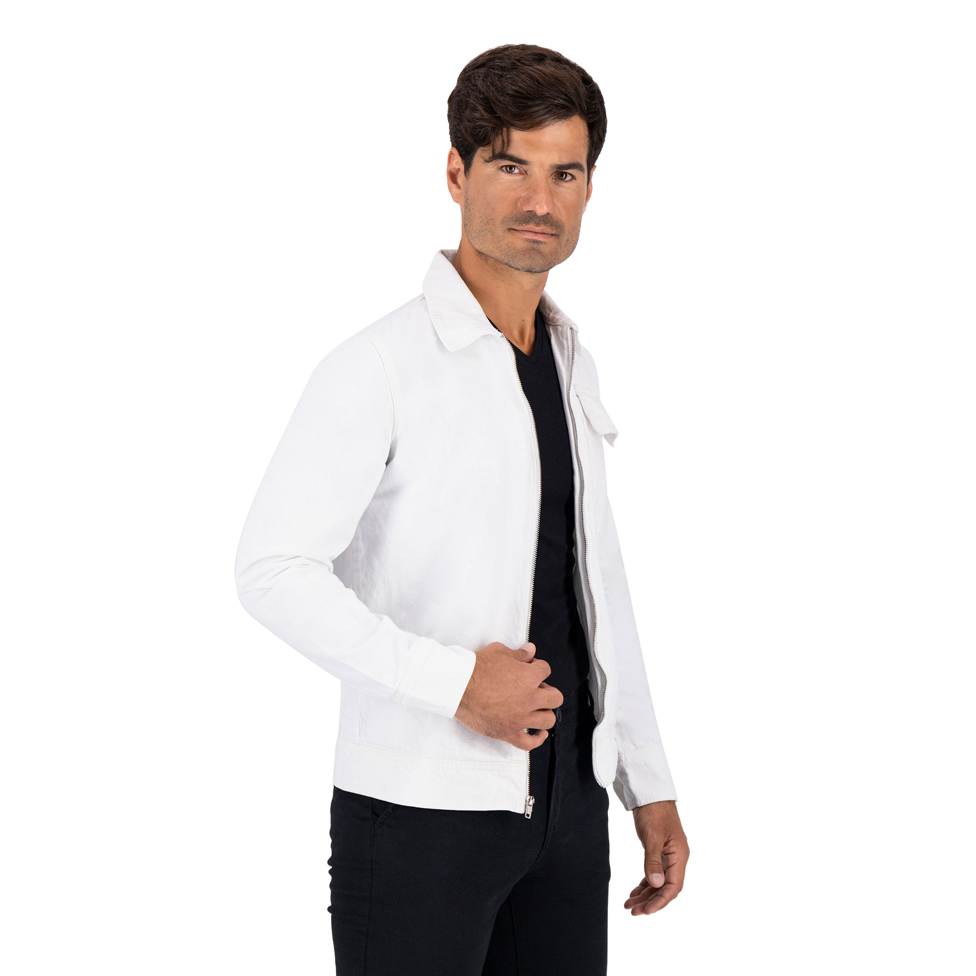 Foto 3 | Chamarra Britos Jeans Hombre Mezclilla Blanco 803326