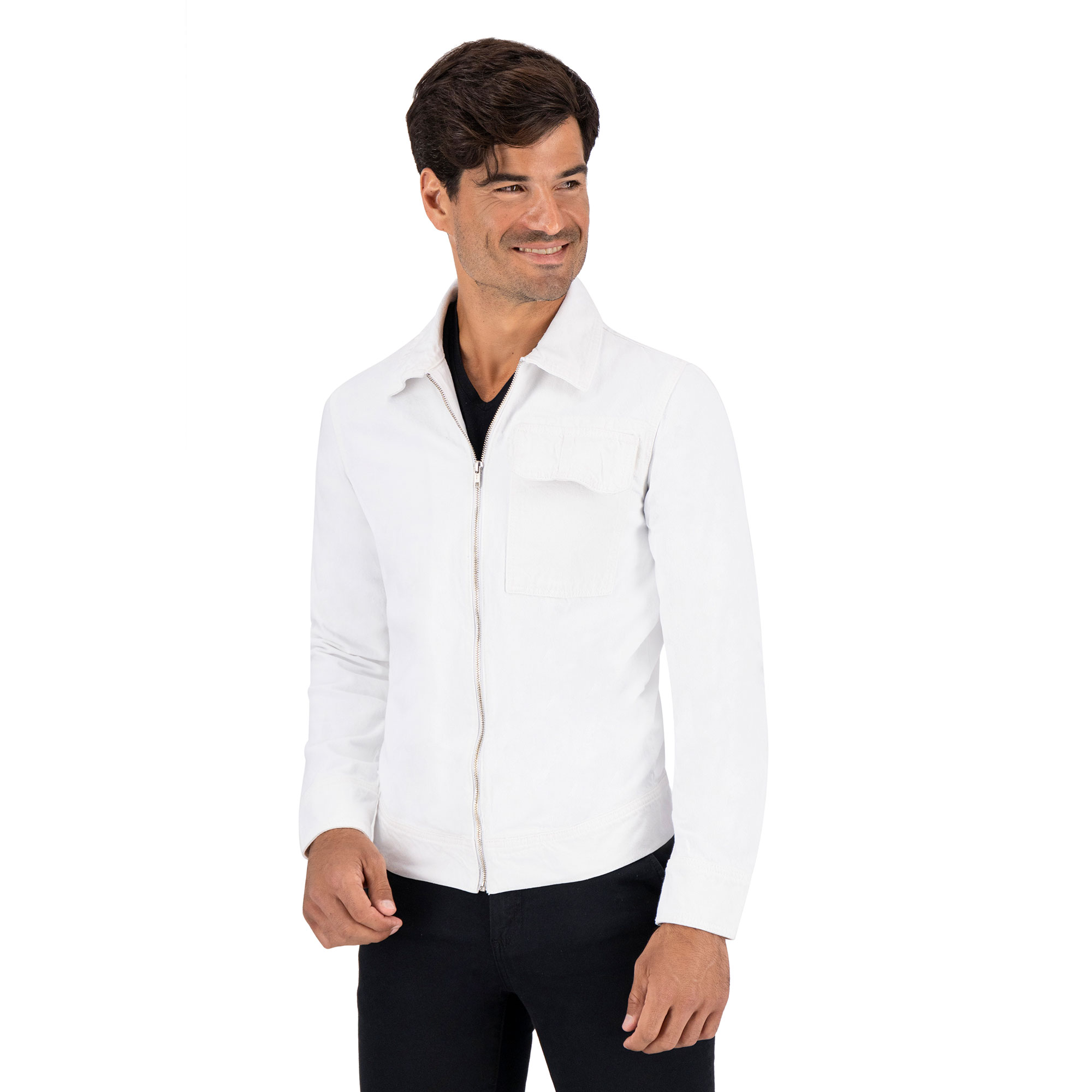 Foto 4 | Chamarra Britos Jeans Hombre Mezclilla Blanco 803326