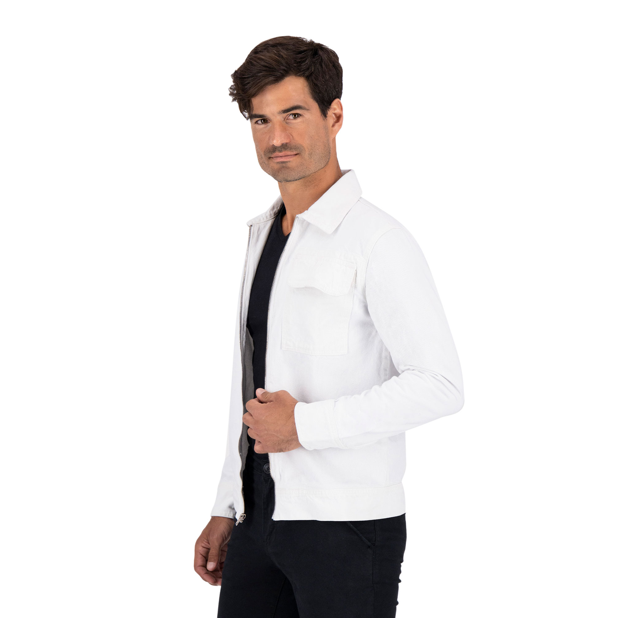 Foto 5 | Chamarra Britos Jeans Hombre Mezclilla Blanco 803326