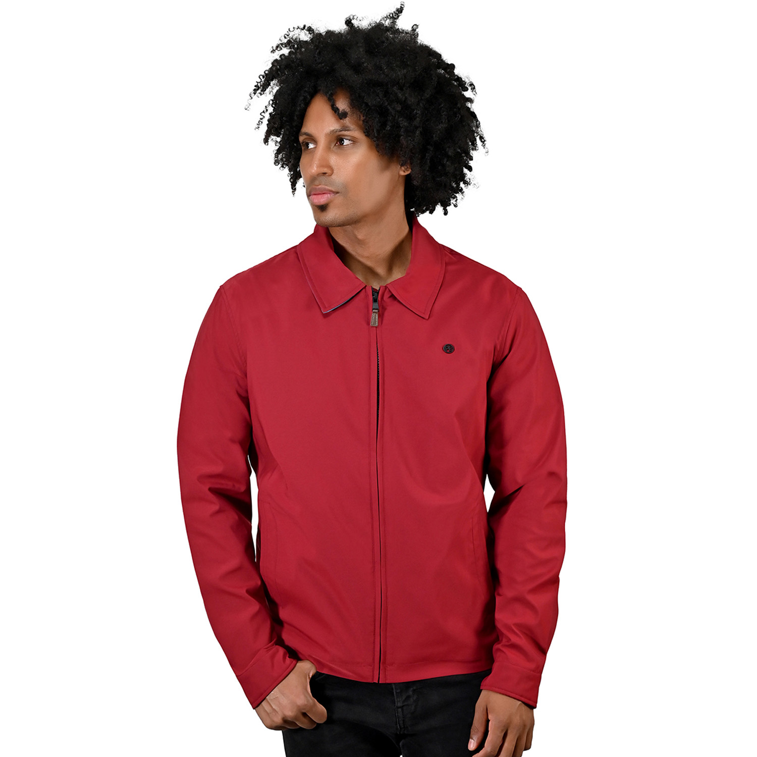 Foto 2 pulgar | Chamarra En Color Rojo, Marca Perry Ellis Para Caballero.
