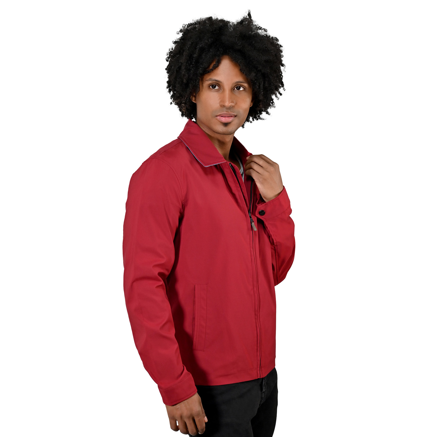 Foto 4 pulgar | Chamarra En Color Rojo, Marca Perry Ellis Para Caballero.