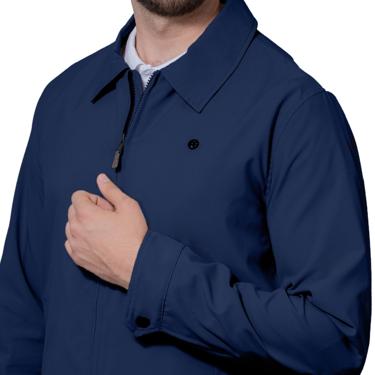 Foto 4 | Chamarra Ligera Azul Marino Perry Ellis para Caballero