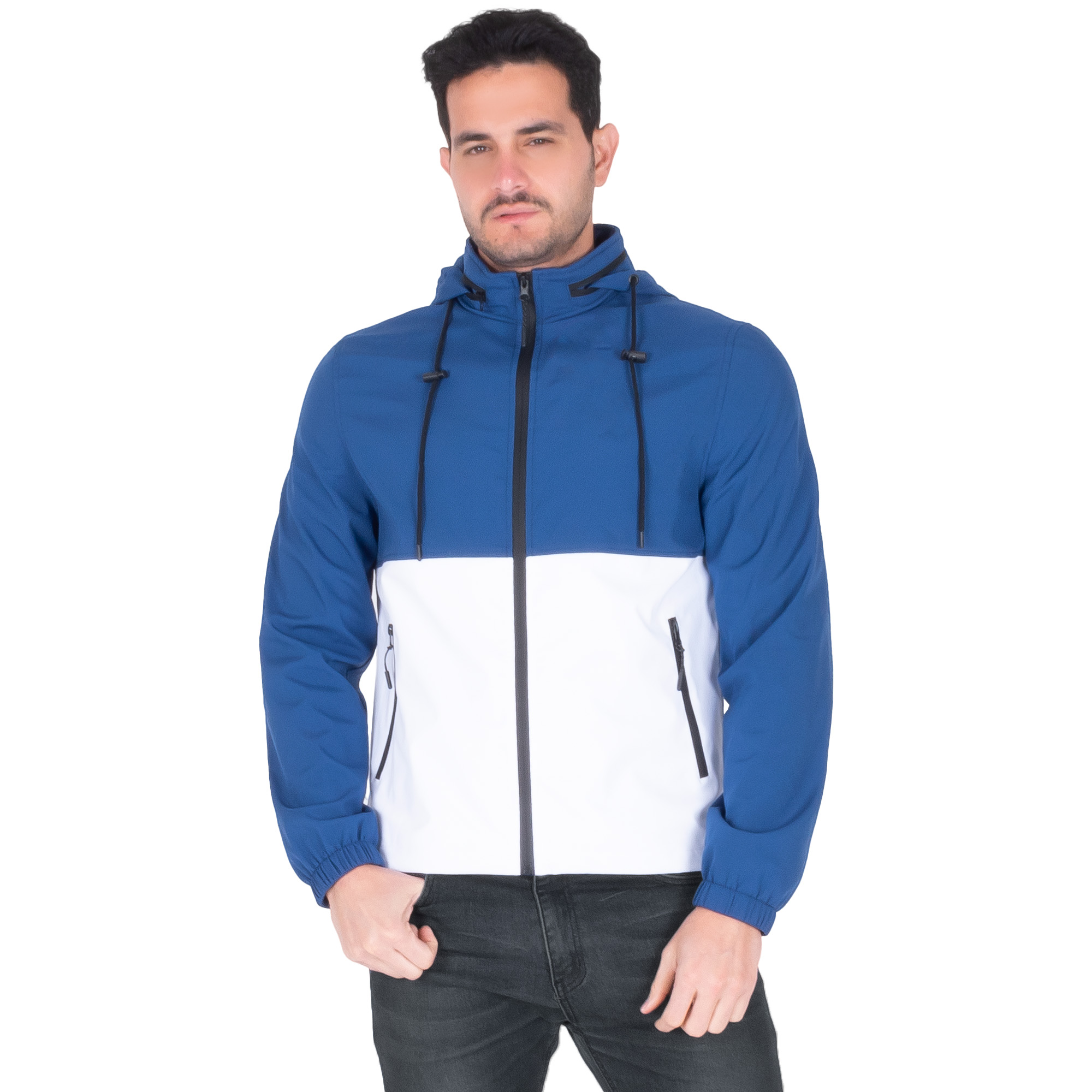 Generra | Chamarra Con Capucha, Dos Tonos Para Hombre