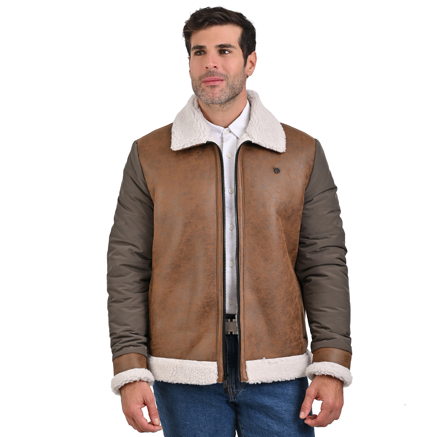 Foto 2 | Chamarra Para Hombre, Marca Perry Ellis Con Forro Interno De Borrego Sintético.