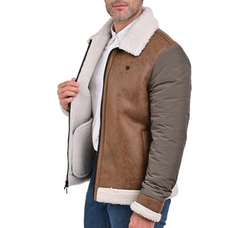 Foto 4 | Chamarra Para Hombre, Marca Perry Ellis Con Forro Interno De Borrego Sintético.