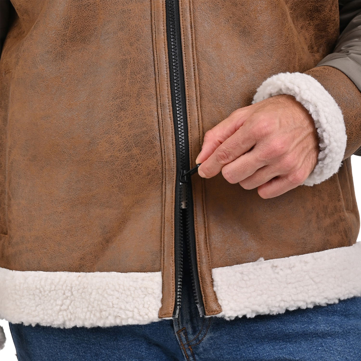 Foto 6 pulgar | Chamarra Para Hombre, Marca Perry Ellis Con Forro Interno De Borrego Sintético.