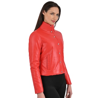 Foto 1 | Chamarra Nine West Para Dama En Color Rojo Intenso.