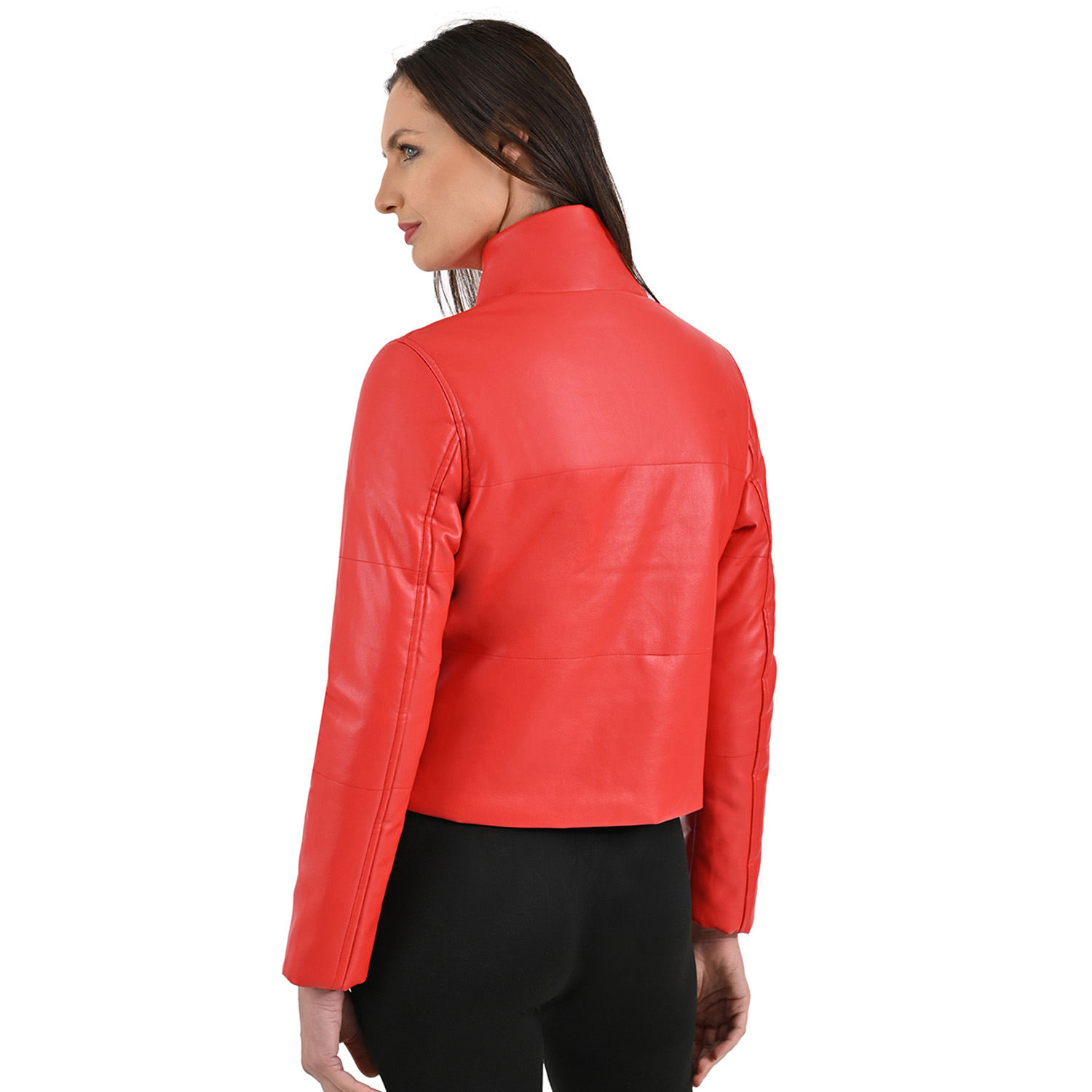 Foto 2 | Chamarra Nine West Para Dama En Color Rojo Intenso.
