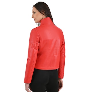 Foto 2 | Chamarra Nine West Para Dama En Color Rojo Intenso.