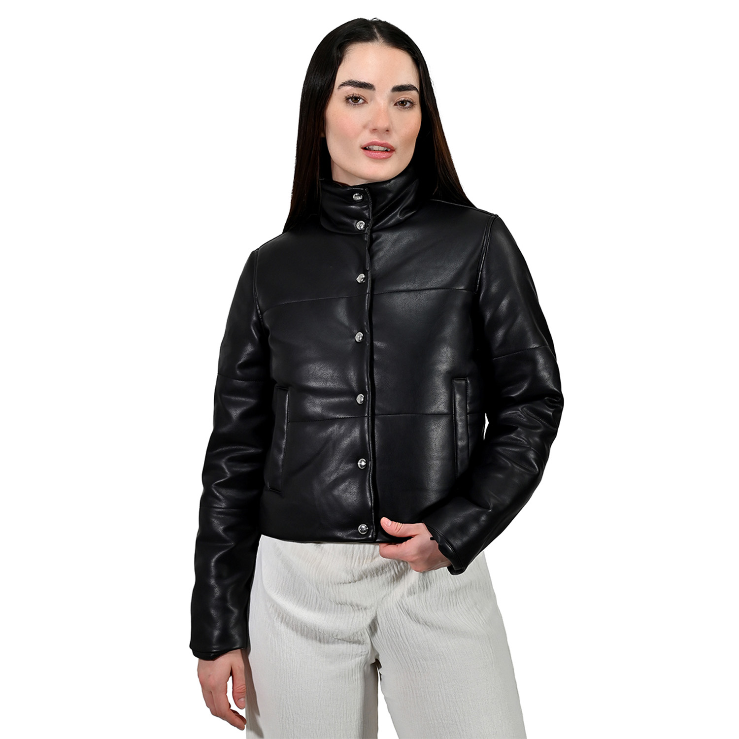 Chamarra Nine West Para Dama En Color Negro.