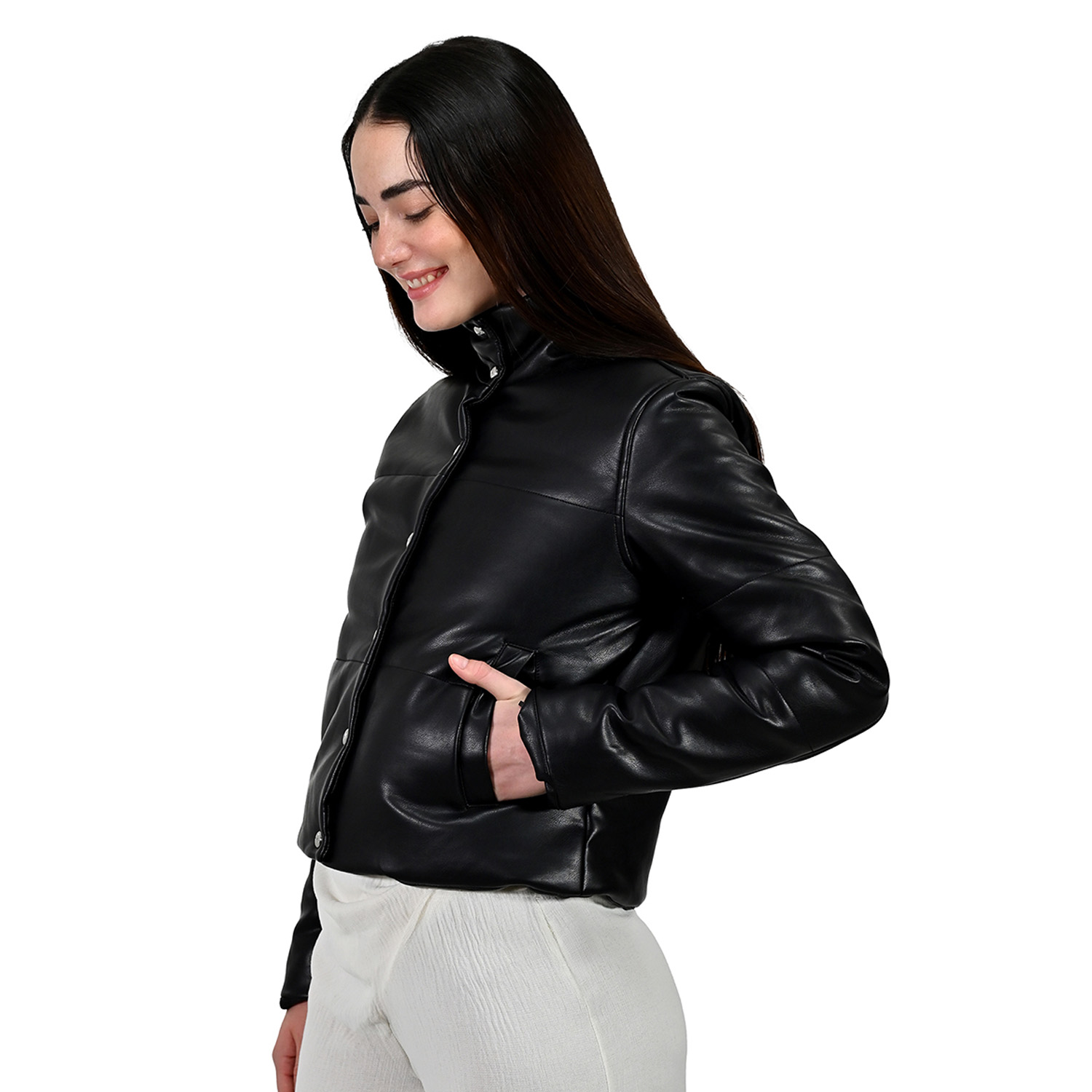 Foto 3 | Chamarra Nine West Para Dama En Color Negro.