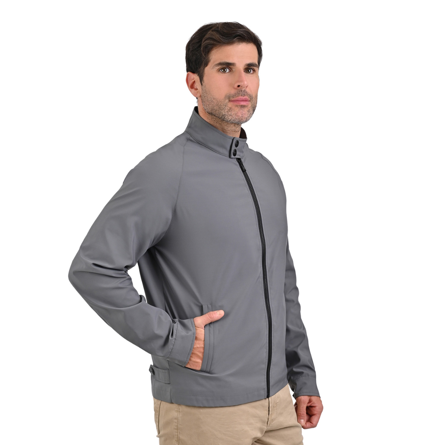 Foto 3 pulgar | Chamarra para Caballero Perry Ellis Gris