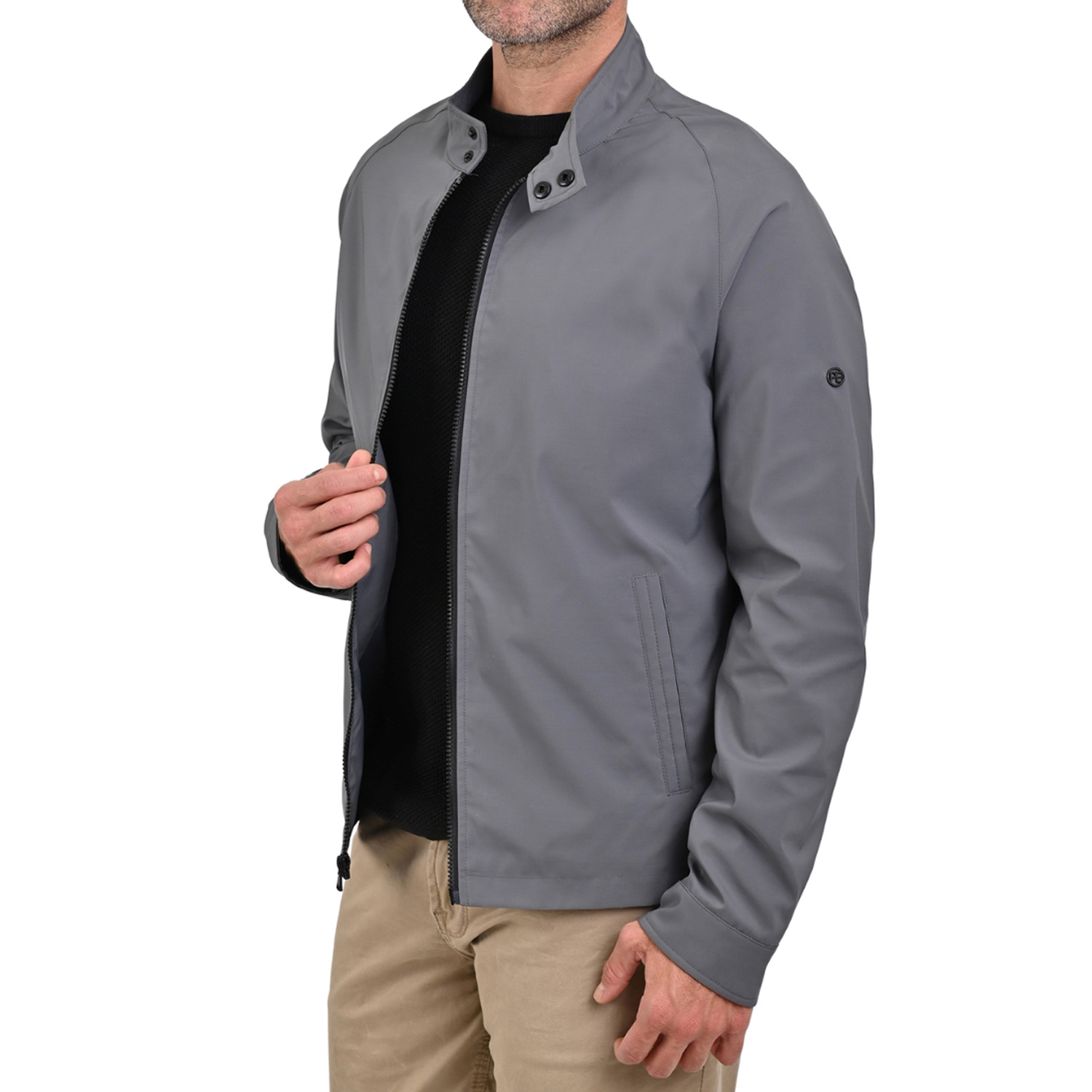 Foto 4 pulgar | Chamarra para Caballero Perry Ellis Gris