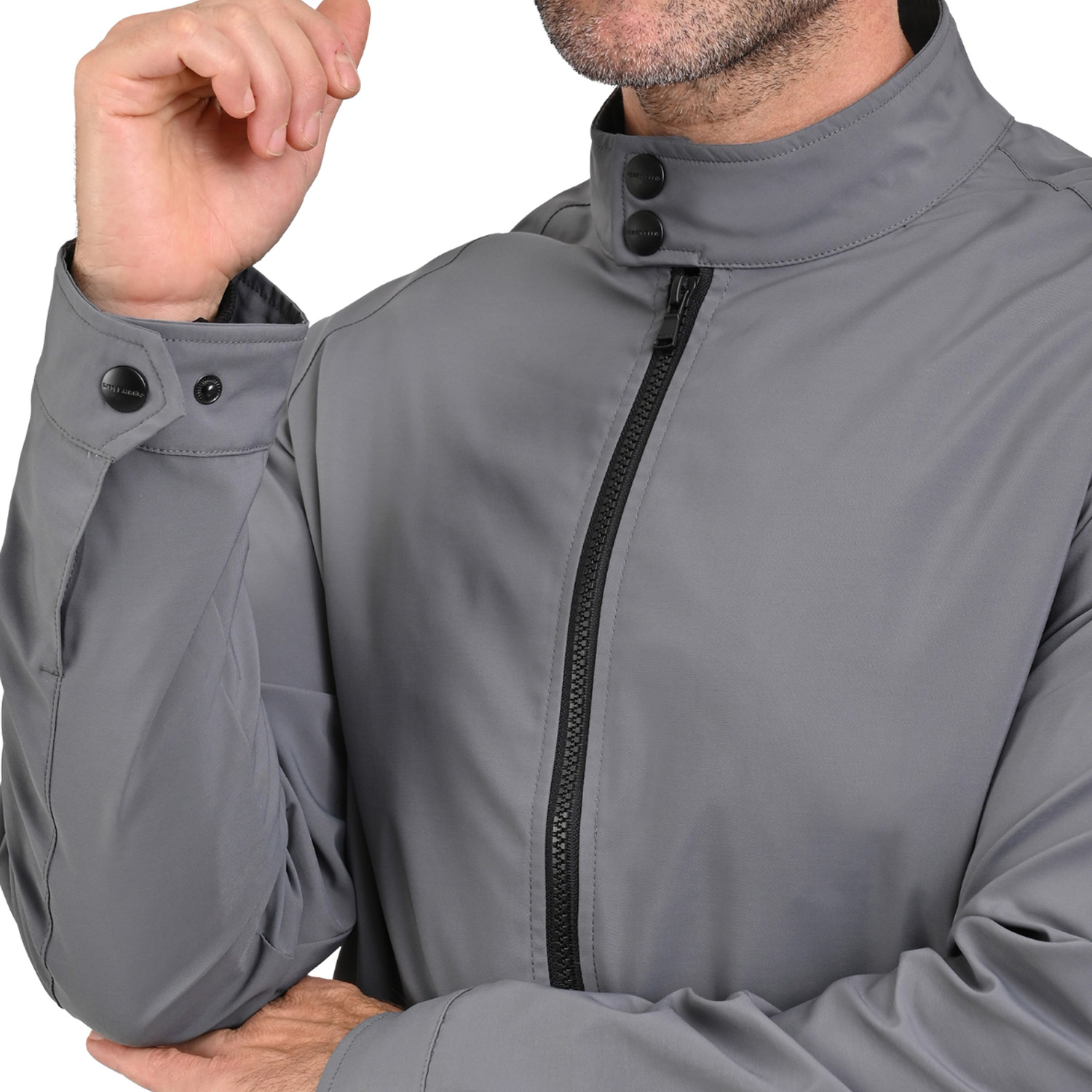 Foto 5 pulgar | Chamarra para Caballero Perry Ellis Gris
