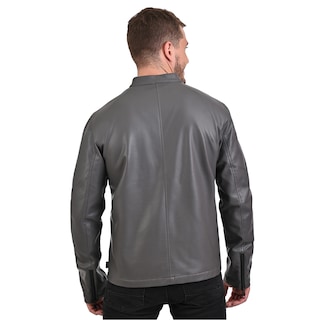 Foto 6 | Chamarra Lee Para Hombre En Faux Leather Color Gris.