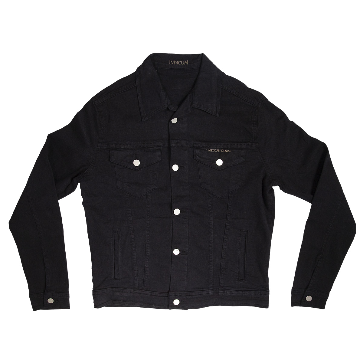 Foto 4 | Chamarra De Mezclilla Indicum Denim Negro Hombre