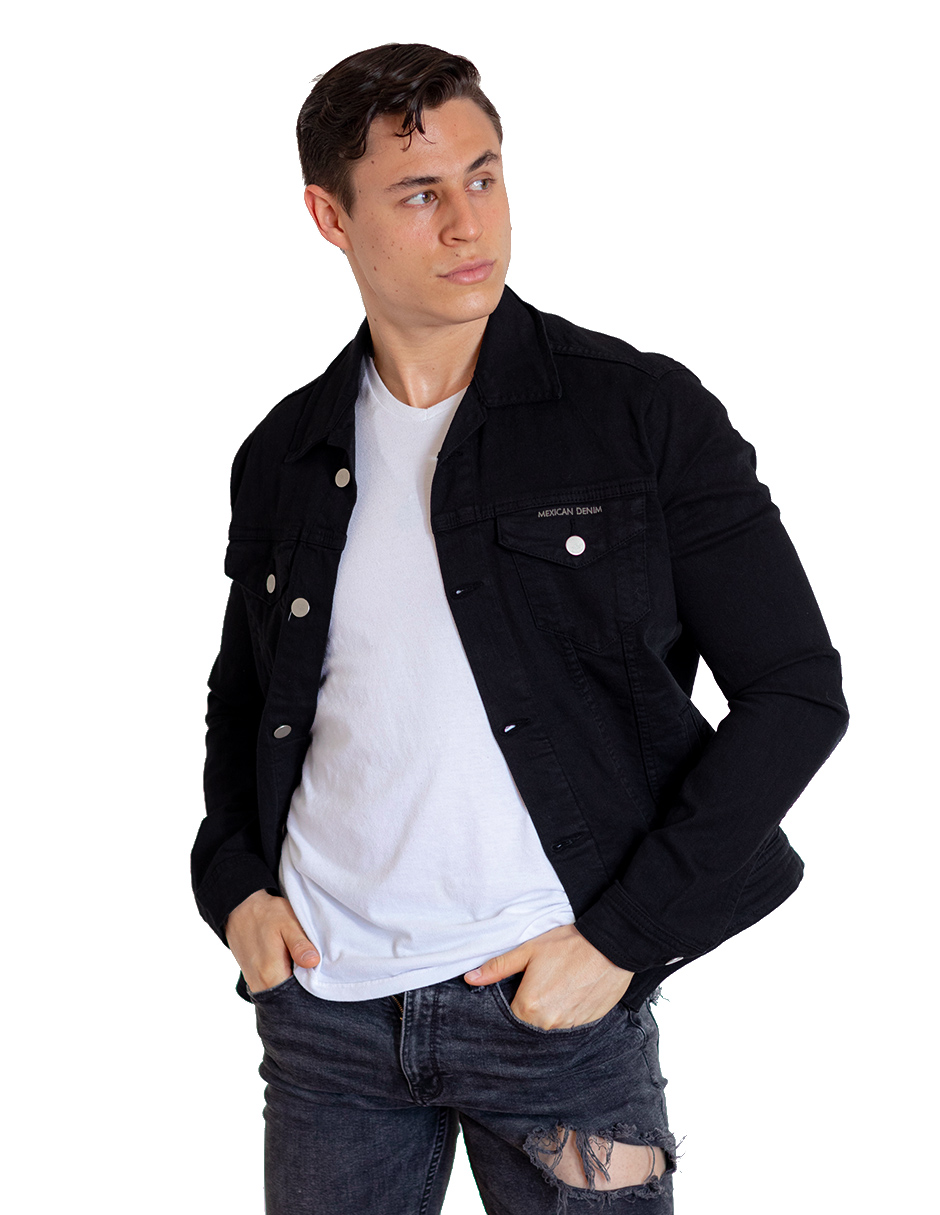 Foto 7 | Chamarra De Mezclilla Indicum Denim Negro Hombre