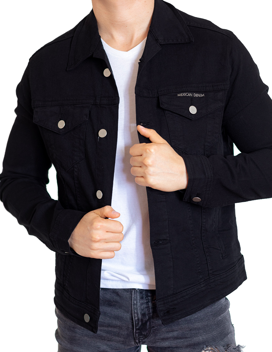 Foto 9 pulgar | Chamarra De Mezclilla Indicum Denim Negro Hombre