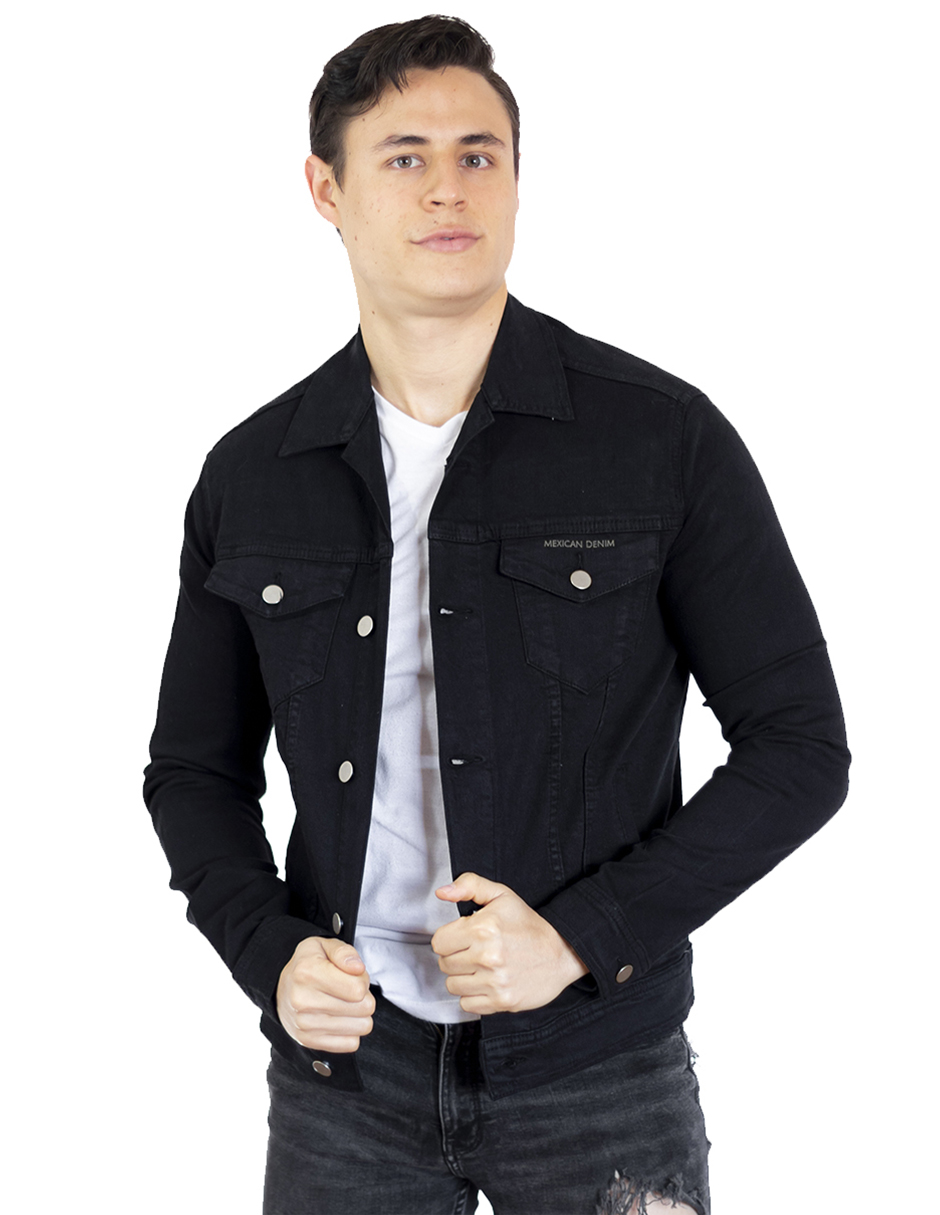 Foto 1 | Chamarra Negra Indicum Rockcat Hombre