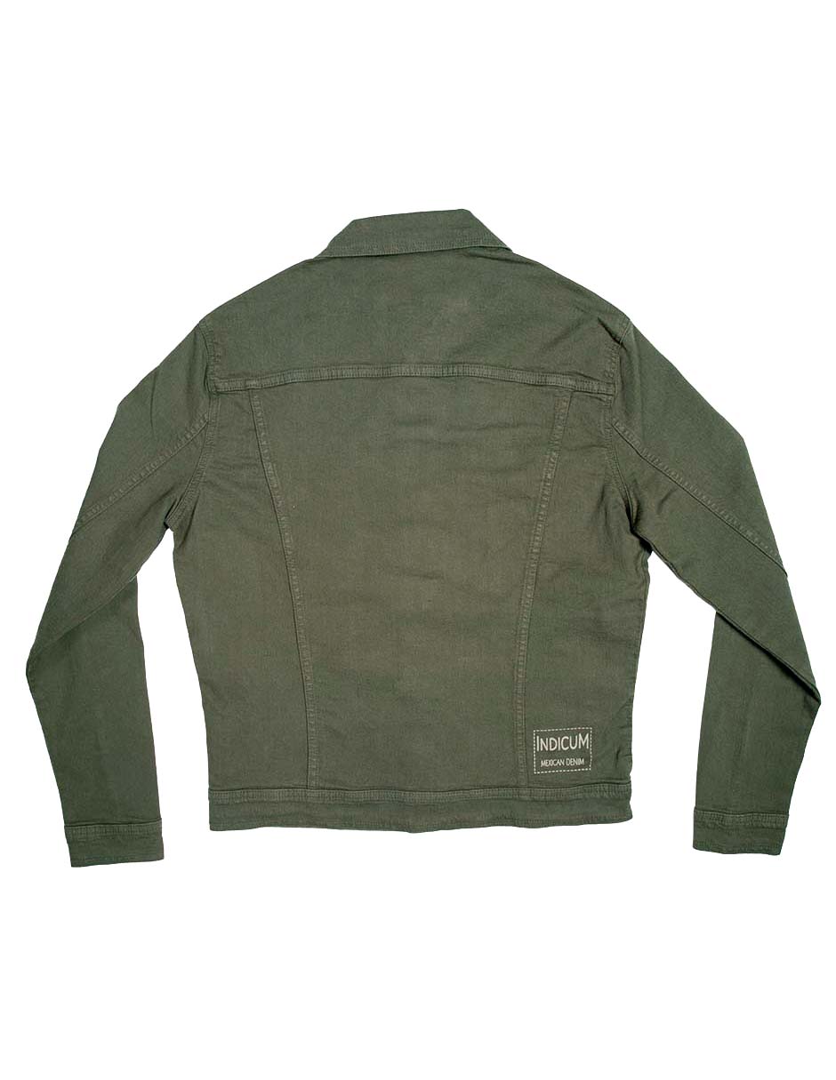 Foto 5 | Chamarra De Mezclilla Indicum Denim Verde Hombre