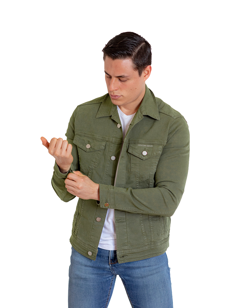 Foto 6 | Chamarra De Mezclilla Indicum Denim Verde Hombre