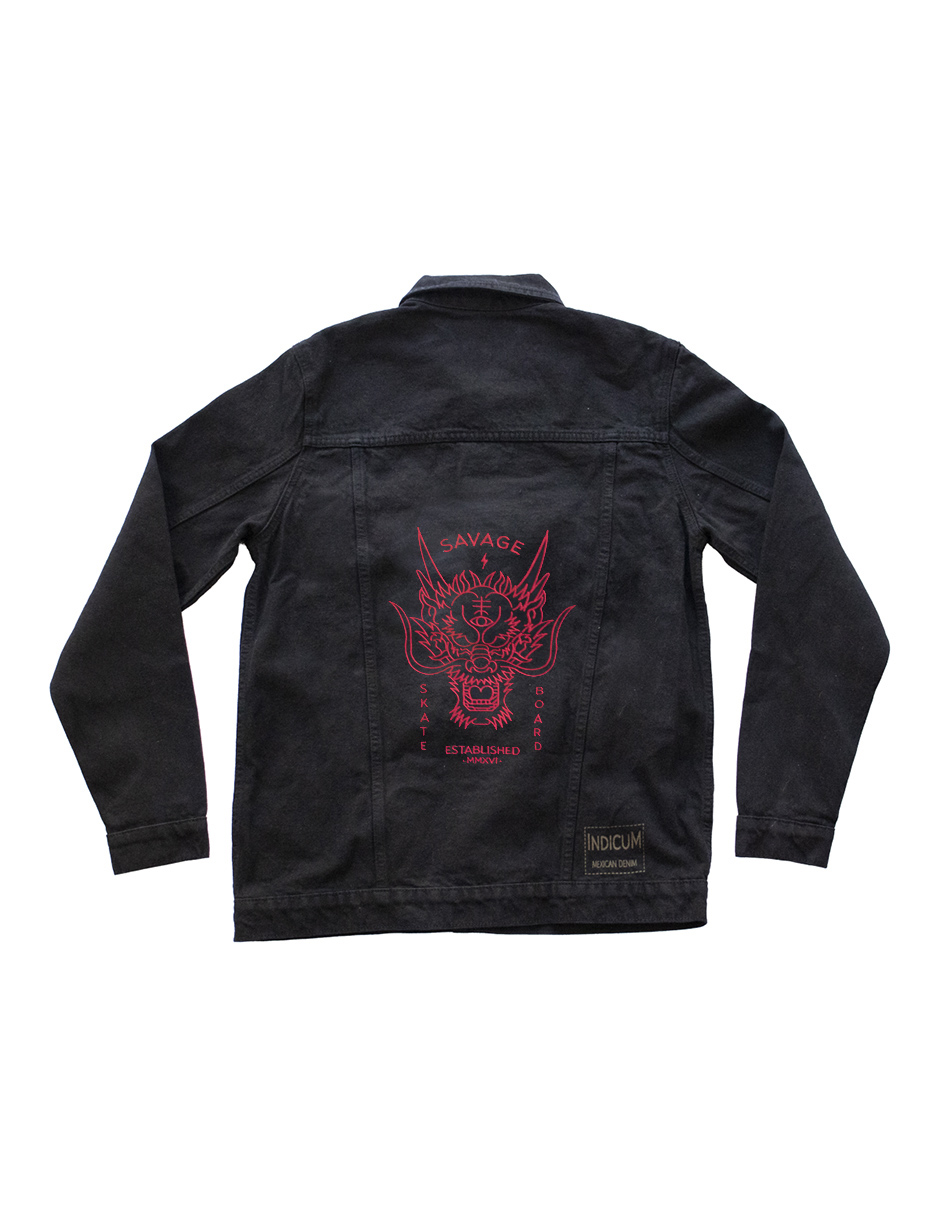 Foto 4 | Chamarra Negra Indicum Savage Hombre