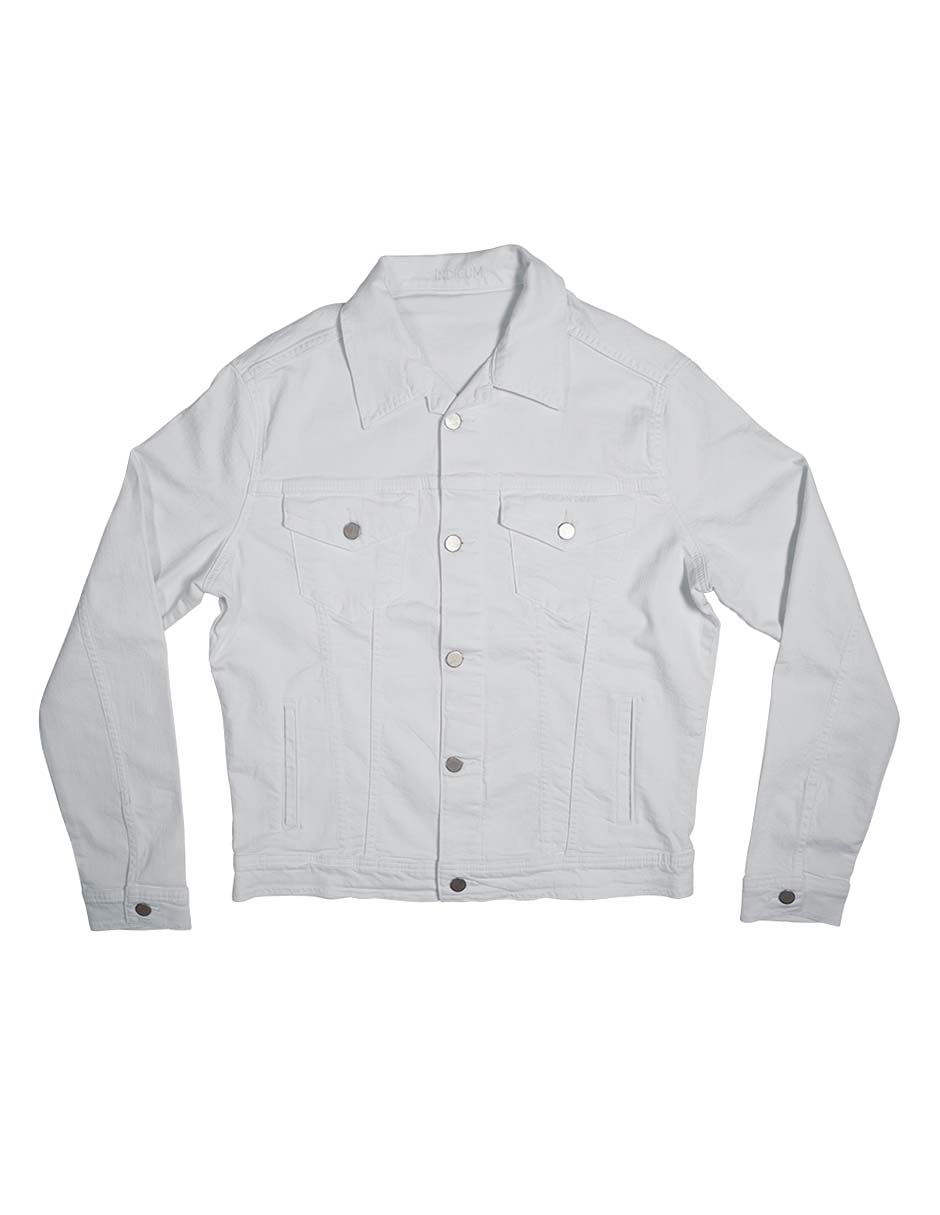 Foto 5 pulgar | Chamarra De Mezclilla Indicum Denim Blanco Hombre