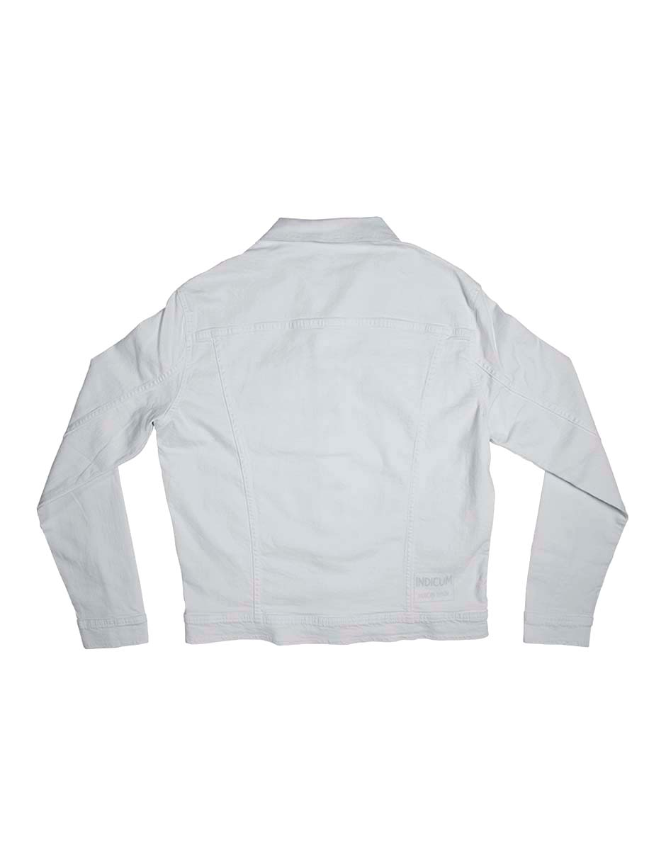 Foto 6 pulgar | Chamarra De Mezclilla Indicum Denim Blanco Hombre