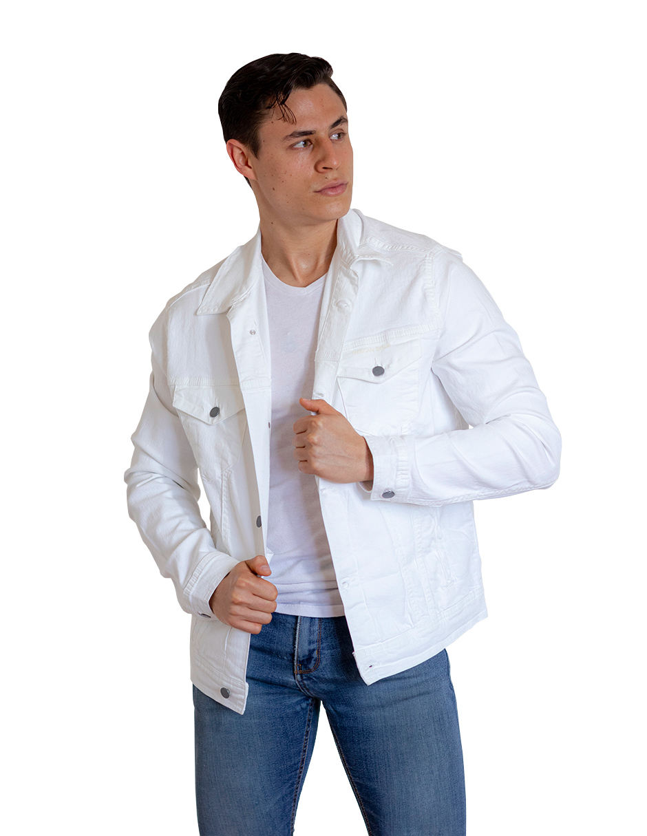 Foto 8 pulgar | Chamarra De Mezclilla Indicum Denim Blanco Hombre