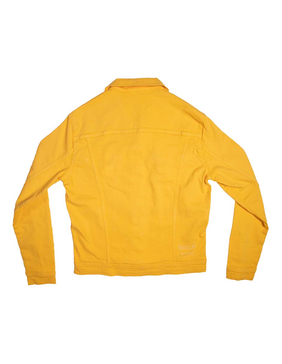 Foto 6 pulgar | Chamarra De Mezclilla Indicum Denim Amarillo Hombre
