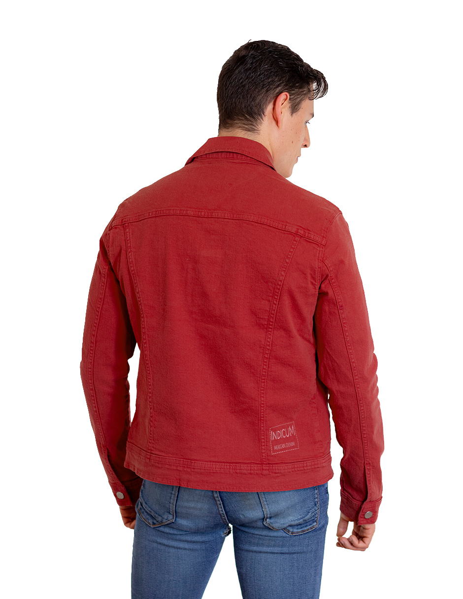 Foto 3 pulgar | Chamarra De Mezclilla Indicum Denim Brick Hombre