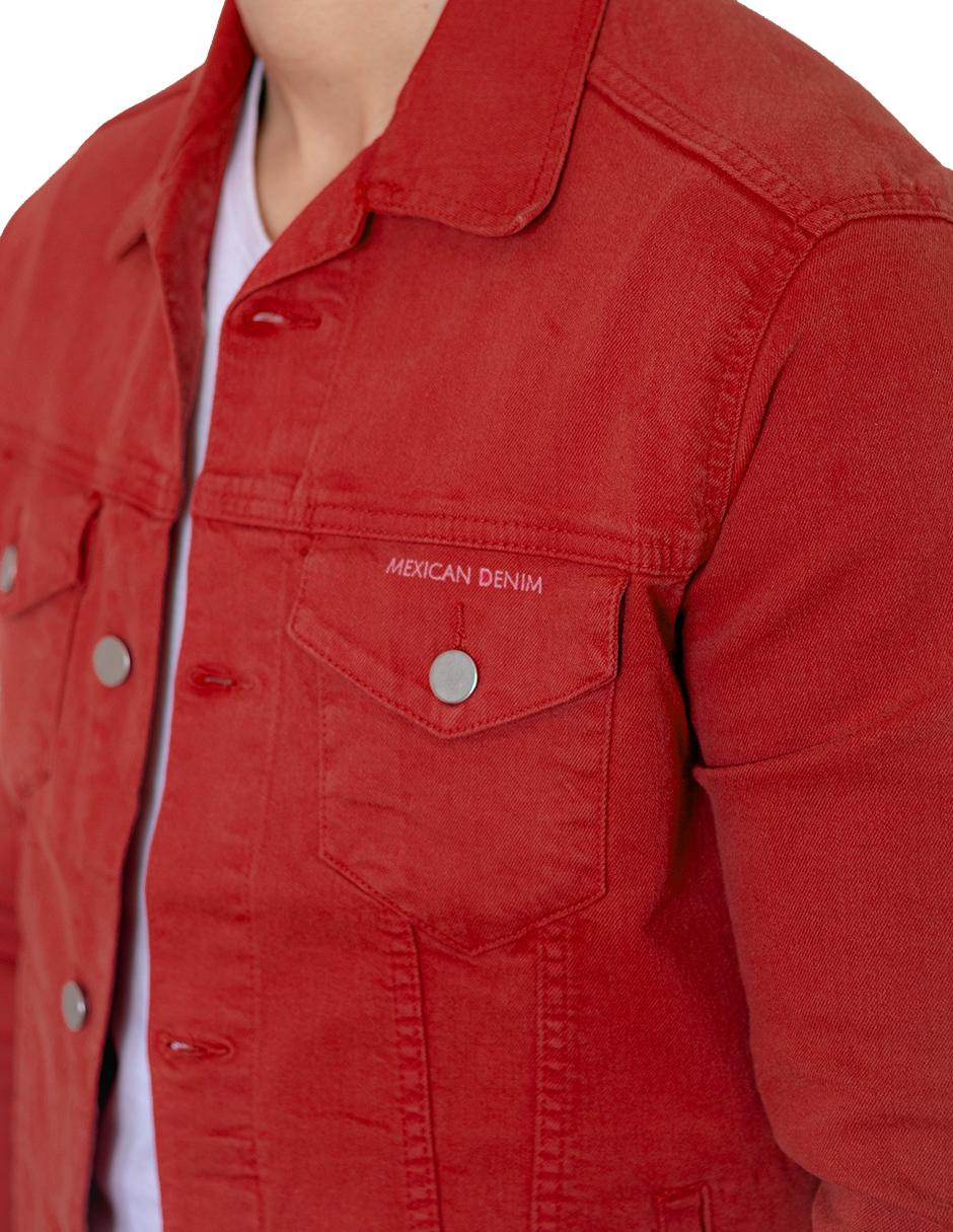 Foto 4 pulgar | Chamarra De Mezclilla Indicum Denim Brick Hombre