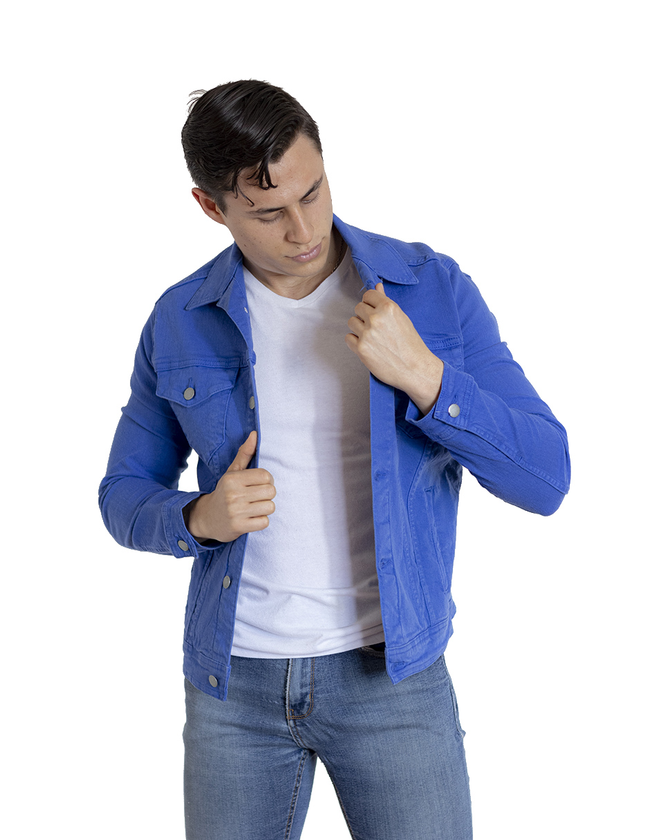 Foto 7 | Chamarra De Mezclilla Indicum Denim Indigo Hombre