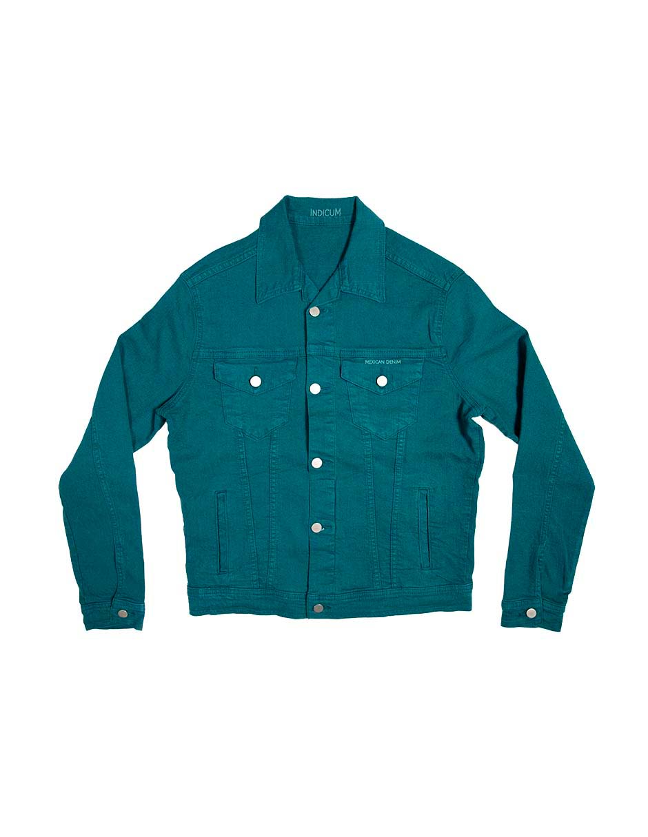 Foto 5 pulgar | Chamarra De Mezclilla Indicum Denim Aqua Hombre