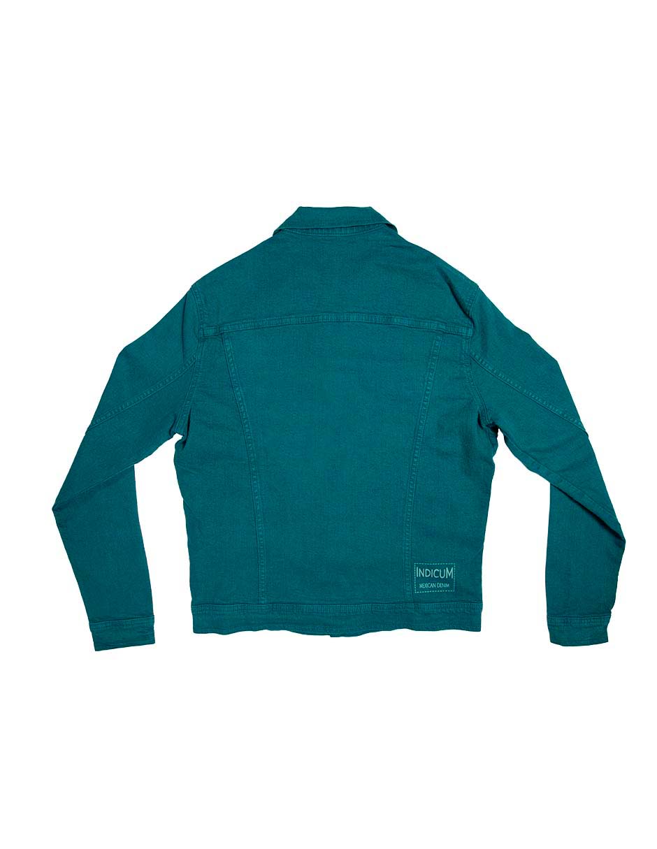 Foto 6 pulgar | Chamarra De Mezclilla Indicum Denim Aqua Hombre