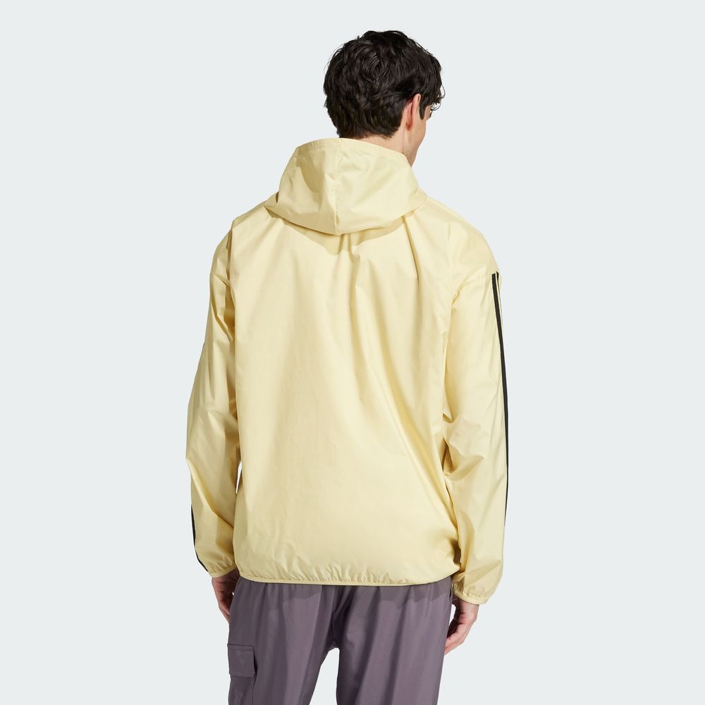Foto 5 pulgar | Rompevientos Essentials 3 Franjas Adidas Amarillo Hombre